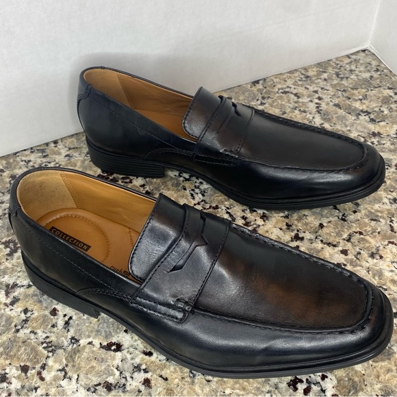 Clarks Originals Leather penny-slot loafers Black 11 - Picture 6 of 15